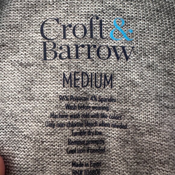 CROFT & BARROW WOMEN'S GRAYFLORAL COWL NECK PULLOVE SWEATER, MEDIUM, 3/4 SLEEVE - Picture 6 of 9